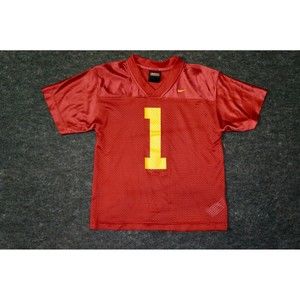 Vintage USC Trojans Football Jersey Youth Red Nike Team #1 Boys Kids NCAA